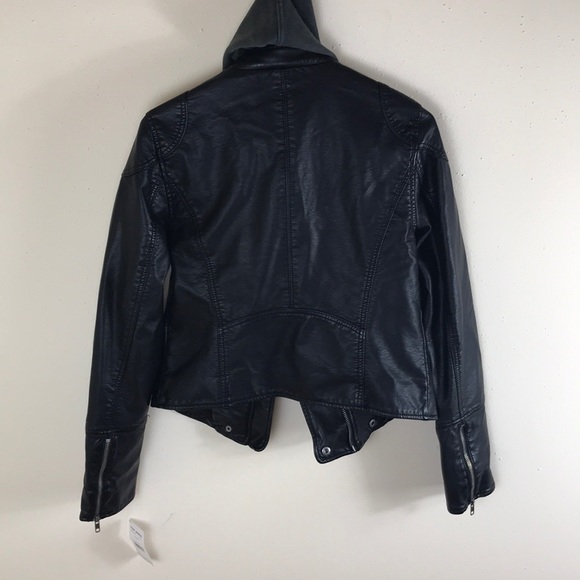 Free People New Dawn Hooded Faux Leather Jacket - Picture 4 of 7